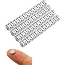 Frefly Store Küçük Yuvarlak 5 mm Çap Mıknatıs, 100 Adet, Kalınlığı 1 Mm, Çok Amaçlı Kullanım
