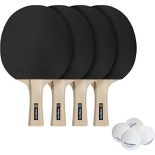 Frefly Store Cornilleau Sport Pack Quattro Ittf Onaylı Masa Tenisi 4 Raket + 4 Top Set