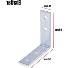 Frefly Store Mobilya Dolap Köşe Bağlantı Demiri - 55X55X15 Mm, 25 Adet