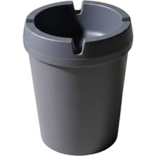 Frefly Store Gri Modern Küllük | Duman Kanallı | Plastik | 10 cm Yükseklik | Ev, Balkon, Ofis Kullanımı