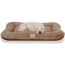 Frefly Store Jungolica Sally Kedi ve Köpek Yatağı Vizon Kahve Küçük 52X70X10 CM,%100 Su Geçirmez Alezli, Çift Taraflı Dört Mevsim, Çıkarılabilir Yıkanabilir Minder, Konforlu Pet Yatağı (Medıum)