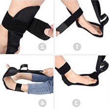 Frefly Store Siyah Ayak Bacak Germe Askısı, Pilates ve Fitness Için Kullanışlı