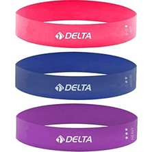 Frefly Store Delta Latex 3'lü Aerobik Pilates Direnç Egzersiz Bandı Squat Çalışma Lastiği,hafif - Orta - Tam