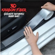 Frefly Store Araç Içi 3D Şeffaf Karbon Kapı Eşik Bandı Arka Tampon Eşiği Koruma Folyosu Yapışkanlı Ithal 5 Metre