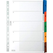 Frefly Store Karton Ayrac Klasik 1-5 Rakam A4