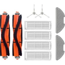 Frefly Store Robotyedek Mop 2 Pro (Beyaz) MJST1SHW Uyumlu Yedek Fırça Filtre Mop Seti-10 Parça