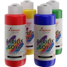 Frefly Store Ana Renkler Akrilik Boya 4'lü Set 4X120ML