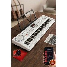Frefly Store Midex PS-1500WH Başlangıç Için 61 Tuşlu Org Notalık Adaptör Öğrenim Metodu (100 Ses 100 Ritim)