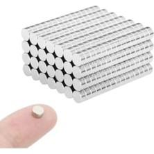 Frefly Store Dünya Magnet 100 Adet - Yuvarlak, Neodyum Mıknatıs, 4x2 Mm, Güçlü Magnet, N35 Kalite
