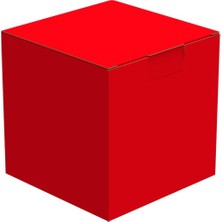 Frefly Store 15X15X15-25 Adet - Kırmızı Kilitli E Ticaret Karton Kargo Kutusu (Ofset Red Chrome)