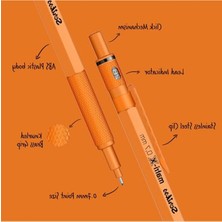 Frefly Store 0.7 mm Turuncu Versatil Kalem, Yüksek Kalite Şeffaf Ambalajda