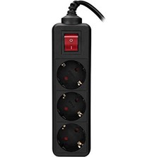 Frefly Store Spg3-X-3 1.5m 3lü Akım Kor.kutu Siyah Priz