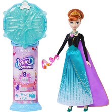 Frefly Store Filmden Ilham Alan  Disney Karlar Ülkesi Anna Bebek, Aksesuarlar, Kar Tanesi Şeklinde Değerli Taş Kutusu ile Çocuk Yüzüğü Dahil 8 Sürpriz ve 9 Oyun Parçası, JJY37