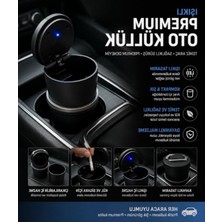 Frefly Store LED Aydınlatmalı Araç Içi Küllük, Konforlu Tasarım ve Koku Önleyici