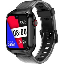 1001 Kidi Pro Amoled Ekranlı Gps 4g Sim Kartlı Akıllı Çocuk Saati, 2KSW03 (Panter Siyahı)