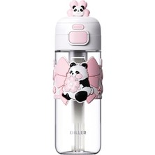 Frefly Store Dıller 600 ml Pipetli & Rahat Içim Çift Kullanım Tritan Su Matarası Suluk -FFD600RENK3