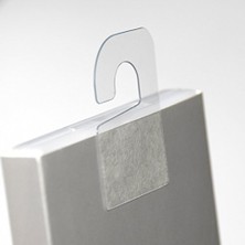 Frefly Store Ürün Askı Etiketi Plastik Yapışkanlı Kanca Tipi (4x2,8 Cm) 1000 Adet HT349