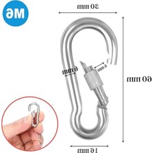 Frefly Store 6 mm Kilitli Karabina, Dağcılık ve Kamp Için Dayanıklı Kanca