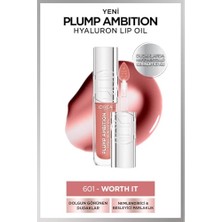 Frefly Store L'oreal Paris Plump Ambition Hyaluron Lip Oil Besleyici ve Nemlendirici Dudak Parlatıcısı - 601 Worth It