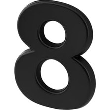 Frefly Store Yapışkanlı Kapı Numarası Küçük Boy 50 mm 5 cm Numara 8 Rakam Sekiz Sayı Siyah Renk Numaralar 1 Adet