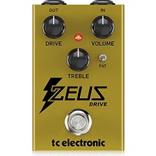 Frefly Store Zeus Drıve Overdrıve Efsanevi Dinamik Overdrive Boost Pedalı, Fat Mod Anahtarı ve Isteğe Bağlı Tamponlu Bypass