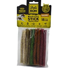 Frefly Store Delibon Deriden Munchy Çubuk Karışık Renk, THICKX15PCS., Çok Renkli