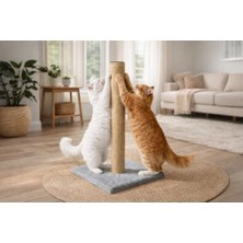 Frefly Store Gobypet Sisal Kedi Tırmalama Tahtası 50 Cm, Stabil Tabanlı Kedi Tırmalama Direği, Kaymaz Tasarım, Dayanıklı Stand, Mobilya ve Koltuk Koruyucu