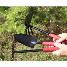 Frefly Store Bahçe El Aletleri Seti, 30 cm Kürek, Tırmık ve Çapa ile 3 Parça