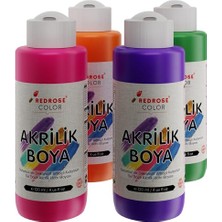 Frefly Store Ara Renkler Akrilik Boya 4'lü Set 4X120 ml