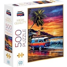 Frefly Store Sahildeki Karavan 500 Parça 2,2mm Kalınlık 48X33CM Profesyonel Hobi Puzzle Yapboz Serisi