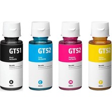 Frefly Store Hp GT51-53 - 52 Ink Tank 410 Uyumlu 4 Renk Ithal Mürekkep Seti