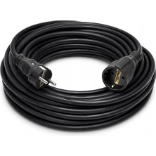Frefly Store 3x2.5mm Ttr Topraklı Siyah Kauçuk Seyyar Uzatma Kablosu (10 Metre)