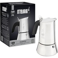 Frefly Store Ocak Üstü Espresso Pişirici, 85ML Kapasiteli Gümüş Renkli
