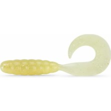 Frefly Store 13CM 16G Kıvrık Kuyruk Silikon Yem | Uzak Atış Fosforlu Uv Simli Grub | Derin Su ve Gece Avı Yüksek Titreşimli Levrek Lüfer Sahtesi