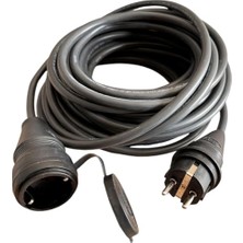 Frefly Store Evden Elektrikli Araba Şarj Uzatma Kablosu TOPRAKLI%100 Bakır 3x2.5mm (Siyah, 20 Metre)