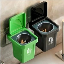 Frefly Store Kendinden Yapışkanlı Kapaklı Duvara Monte Küllük, 2 Adet
