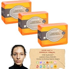 Frefly Store Kojik Asit & Zerdeçal Sabunu 3 Adet x 140 gr Leke ve Sivilce Karşıtı Kojic Acid - Kolajen - Aha Bha - C Vitamini - Hyaluronic Acid - Shea Butter Yağı Içerikli Aydınlatıcı Sabun