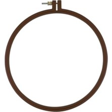 Frefly Store Hello Vidalı Plastik Nakış Kasnağı Kahverengi 24 cm