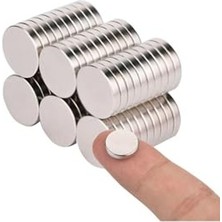 Frefly Store 15 Adet Yuvarlak Neodyum Mıknatıs, 10X2 Mm, Güçlü Çekim