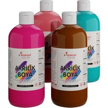 Frefly Store Tamamlayıcı Renkler Akrilik Boya 4'lü Set 4X500 gr