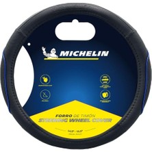 Frefly Store Mıchelın MC1003NAZ Premium Suni Deri Direksiyon Kılıfı, Mavi
