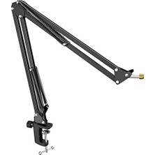 Frefly Store Oyun Kaydı Için Cs1 Makas Mikrofon Boom Kol Standı | Podcast Mic Kol Standı, Ağır Hizmet Kelepçesi, 1 cm Ila 0,6 Inç Adaptör, Seslendirme Ev Ofisi Için