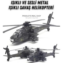 Frefly Store 23 cm Sesli Işıklı Metal Helikopter Oyuncak – Çek Bırak Ses ve Işık Dayanıklı Model Helikopter