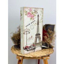Frefly Store Rabsev RS307 Fotoğraf Albümü 10X15CM 300 Fotoğraf Kapasiteli Eyfel Kulesi Desenli Lüks Albüm