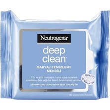 Frefly Store Neutrogena Parfümsüz Makyaj Temizleme Mendilleri Suya Dayanıklı Makyaj Için Bitki Bazlı Lifli Temizleme Mendili 25 Adet