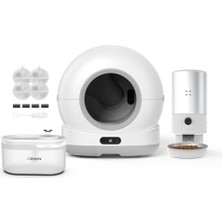 Frefly Store Xenon Smart Akıllı Otomatik Kedi Tuvaleti (Kameralı) Çelik Köpek  Kabı Besleme Kasesi (Kameralı) Su Sebili Pınarı ve Yedek Filtre (4 Adet) Evcil Hayvan 4'lü Pet Ürünleri Başlangıç Seti