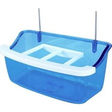 Frefly Store Kuş Yemlikleri, 10 cm Telli Izgaralı Yemlik, Mavi x 32 Adet