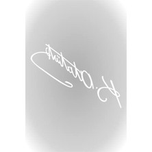 Frefly Store Kemal Atatürk Imza Sticker, Oto Araç Için Beyaz 20 x 5,5 cm