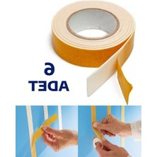 Frefly Store Çift Taraflı Köpük Bant, 2 mt x 6 Adet, Kullanışlı ve Pratik