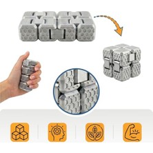 Frefly Store Fidget Cube Stres Küpü - ( Silver ) - 6 Fonksiyonlu Odaklanma ve Zihin Egzersizi